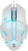 Мышь Defender HOST MB-982 [проводная, светодиодная, 1000 DPI, подсветка, белый]