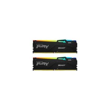 Комплект модулей памяти Kingston Fury Beast RGB, KF552C40BBAK2-32 [32 ГБ DDR 5, 5200 МГц, 41600 Мб/сек, 1.1 В, подсветка, KIT]
