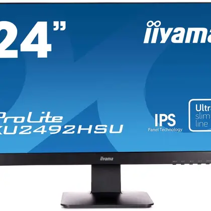 Монитор iiyama ProLite XU2492HSU-B1 [23.8" IPS, 1920x1080, 60 Гц, 4 мс, VGA (D-Sub), HDMI, DisplayPort]