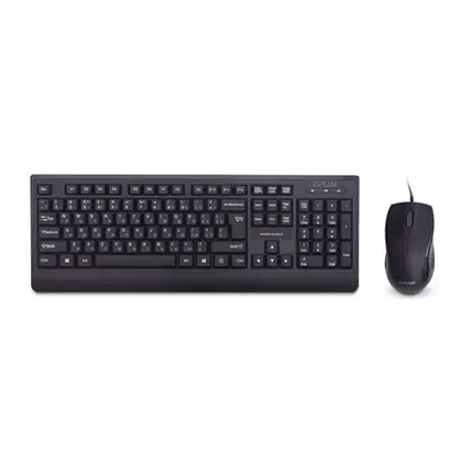 Комплект, Клавиатура + Мышь, Delux, DLD-6075OUB, USB, Black