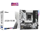 Материнская плата ASRock B760M PRO RS [LGA 1700, Intel B760, 4xDDR 5, 3xM.2, 2xPCI-E x16, Micro-ATX]