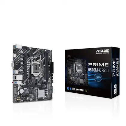Материнская плата Asus PRIME H510M-K R2.0 [LGA 1200, Intel H470, 2xDDR 4, 1xM.2, 1xPCI-E x16, Micro-ATX]