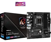 Материнская плата ASRock B760M PG LIGHTNING [LGA 1700, Intel B760, 4xDDR 5, 3xM.2, 2xPCI-E x16, Micro-ATX]