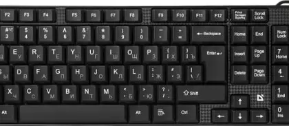 Клавиатура Defender Accent SB-720 RU [мембранная, проводная, черный]