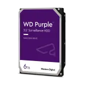 Жесткий диск Western Digital Purple, WD64PURZ [6 ТБ, 3.5", SATA III, 5400 об/мин, 256 МБ кэш, для систем видеонаблюдения]