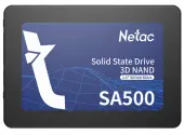 SSD накопитель Netac SA500 (NT01SA500-128-S3X) [128 ГБ, 2.5"SATA III, чтение: 500 МБ/с, запись: 400 МБ/с, TLC]