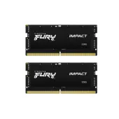 Комплект оперативной памяти для ноутбука (SODIMM) Kingston Fury Impcat Black XMP (KF564S38IBK2-32) [32 ГБ, DDR 5, 6400 МГц, 1.35 В, KIT]