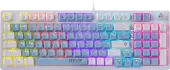 Клавиатура Defender Hawk GK-418 RU (45422) [механическая, проводная, бордовая RGB подсветка, Outemu Red, белая]