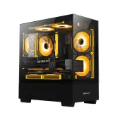 Корпус HuntKey G35 [Mini Tower, 3x 120 мм RGB, черный]