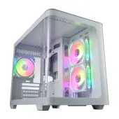 Корпус FSP S380 (S380-WA) [Mini Tower, 3x 120 мм ARGB, белый]