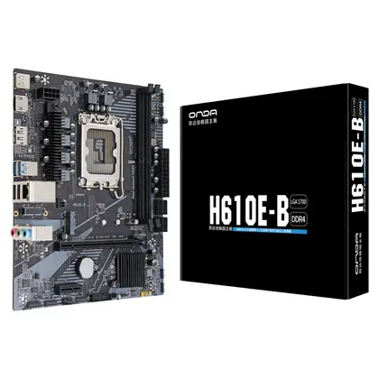 Материнская плата Onda H610E-B rev5.0 [LGA 1700, Intel H610, 2xDDR 4, 1xM.2, 1xPCI-E x16, Micro-ATX]