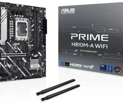 Материнская плата Asus PRIME H810M-A WIFI [LGA 1851, Intel H810, 2xDDR 5, 2xM.2, 1xPCI-E x16, Micro-ATX]