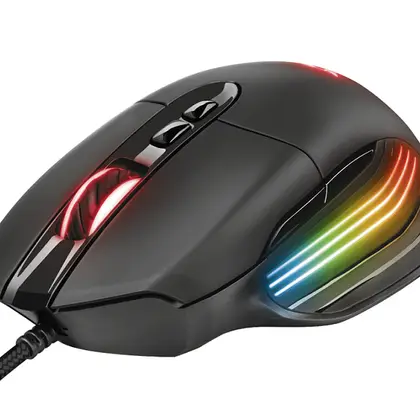 Мышь Trust GXT940 Xidon RGB (23574) [проводная, светодиодная, 10000 DPI, подсветка, черная]