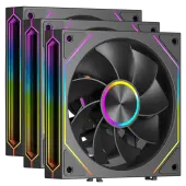 Комплект вентиляторов для корпуса PCCooler F3 X120R ARGB BK 3IN1 [120 мм, 1800 об/мин, 54 CFM, 28 dB, PWM]