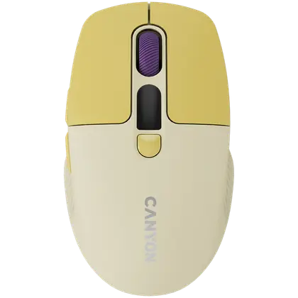 Мышь Canyon MW-26 LCD (CNS-CMSW26Y) [беспроводная, светодиодная, 1200 DPI, 125 Гц, желтый]