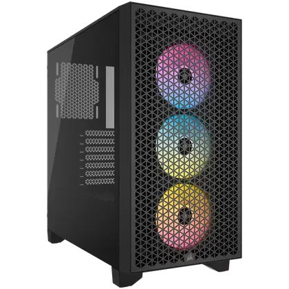 Корпус Corsair 3000D RGB (CC-9011255-WW) [Midi Tower, 3 x 120 мм RGB, черный]