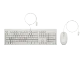 Клавиатура+мышь HP 225 (AW5S6AA) [мембранная, проводная, белая]