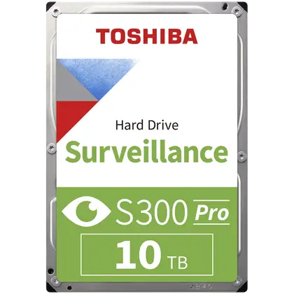 Жесткий диск Toshiba S300 PRO 10TB CMR (MD10ADA10TV) [10 ТБ, 3.5", SATA III, 7200 об./мин, кэш - 512 МБ, для систем видеонаблюдения]