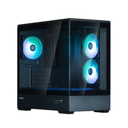 Корпус Zalman P30 Black V2 [Mini Tower, 3 x 120 мм, черный]