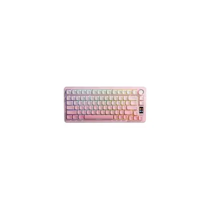 Клавиатура Aula S75 Pro [механическая, проводная + беспроводная, RGB подсветка, Seiya, розовая]