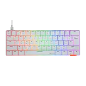 Клавиатура USB, Meetion MK005, Белый KeyBoard Mechanical, Blue switch, 61 keys EN/RU/KZ, Cable USB-C, White