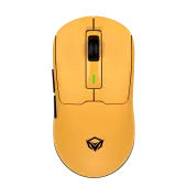 Мышь MeeTion Air GW24 [проводная + беспроводная, светодиодная, 8000 DPI, 1000 Гц, подсветка, желтый]
