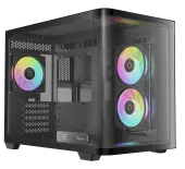 Корпус Ocypus Iota C50 Curve ARGB (Iota-C50-BKD300CD-GL) [Mini Tower, 3 x 120 мм, черный]