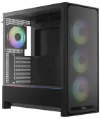 Корпус Ocypus Delta C70 (Delta-C70-BKG400XX-GL) [Midi Tower, 4 x 120 мм ARGB, черный]
