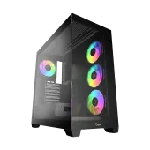 Корпус Ocypus Gamma C72 BK ARGB (Gamma-C72-BKD400XX-GL) [Midi Tower, 120 мм * 4 ARGB, черный]