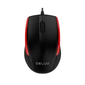 Мышь Delux M232BU [проводная, светодиодная, 1000 DPI, черная]