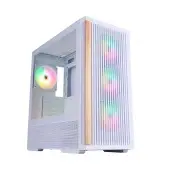 Корпус 1stPlayer WD7 (WD7-WH-4FA7-W-2FA7R-W) [Midi Tower, 6 x 120 мм ARGB, белый]