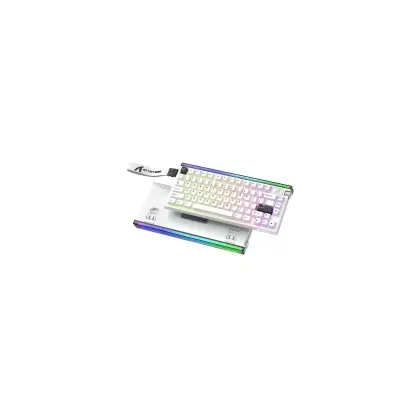 Клавиатура Attack Shark R85 HE Starlight White, 75%, Magnetic Purple Mandrel, EN/RU/KZ, Wired USB-C