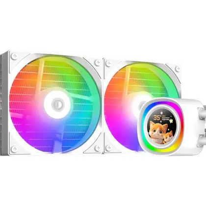 Система охлаждения ID-COOLING FX240 LCD WHITE [120 × 120 × 25 мм, 2000 об/мин, 27.2 дБ, 4 pin]
