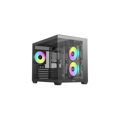 Корпус Ocypus Gamma C54 BK ARGB (Gamma-C54-BKD300XX-GL) [Midi Tower, 3 x 120 мм, черный]