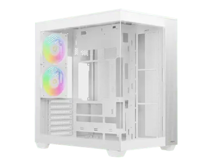 Корпус Ocypus Delta C74 WH ARGB (Delta-C74-WHD200XX-GL) [Midi Tower, 2 x 120 мм, белый]