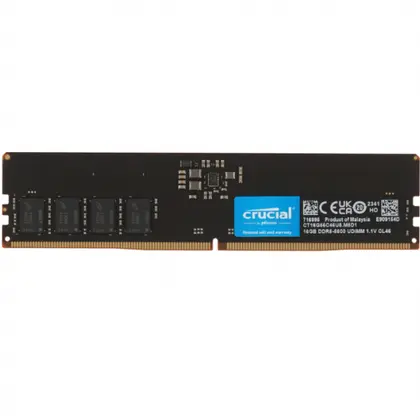 Оперативная память Crucial DIMM DDR5 (CT16G56C46U5) [16 ГБ, DDR 5, 5600 МГц, 1.1 В]