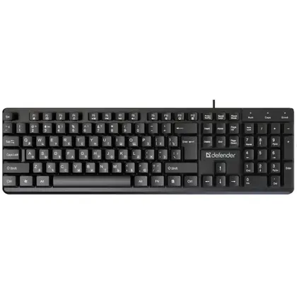 Клавиатура Defender Elemental HB-239 RU (45239) [Мембранная, проводная, клавиш - 104, черная]