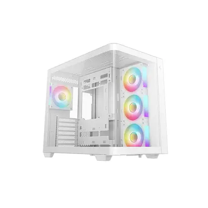 Корпус DeepCool CG530U 4F WH (R-CG530U-WHAGA4-G) [Midi Tower, 4x 120 мм ARGB, Белый]