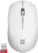Мышь Defender Velvet MB-406 [беспроводная, светодиодная, 1600 DPI, 125 Гц, белая]