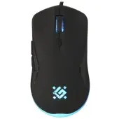 Мышь Defender Arga GM-049 + коврик (52049) [проводная, светодиодная, 3600 DPI, 125 Гц подсветка, черная]