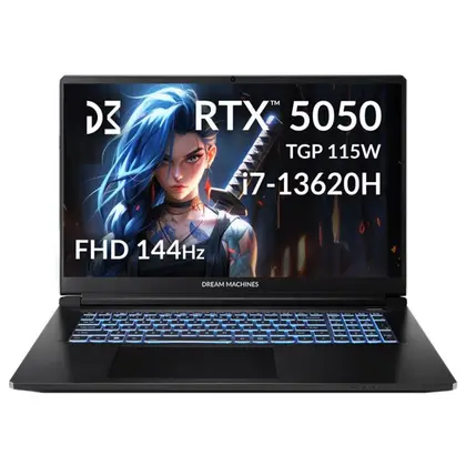 Ноутбук Dream Machines RG5050-17KZ27 / V270RNM (RG5050-17KZ27) [17.3" Full HD, Core i7-13620H, 32 ГБ ОЗУ, 1 ТБ SSD, RTX 5050, DOS]