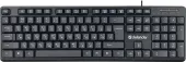Клавиатура Defender Daily + наклейки Казахский язык (HB-162) [Мембранная, проводная, клавиш -, черная]