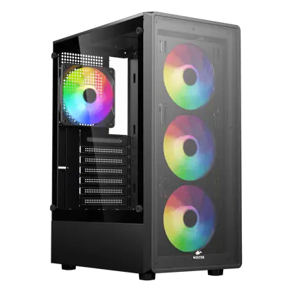 Корпус Wintek Miracle (A01-B-M TG) [Midi Tower, 4 x 120 мм FRGB, Черный]