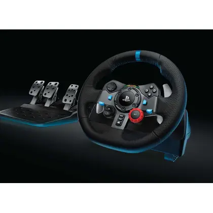 Контроллер для игровых симуляторов Logitech G29 Driving Force (руль и педали для PlayStation4, PlayStation3 и ПК) (M/N: W-U0002 / W-U0003) 941-000112