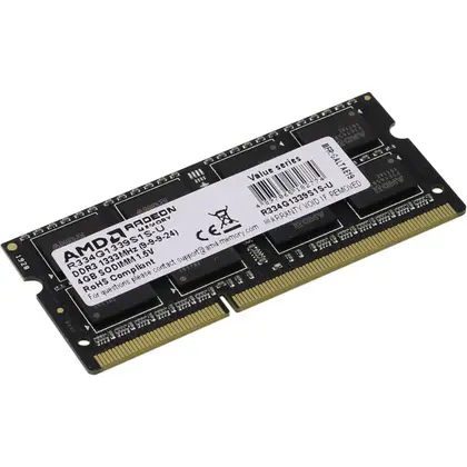 Оперативная память AMD Radeon R3 Value Series (R338G1339S2S-U) [8 ГБ, DDR 3, 1333 МГц, 1.5 В]