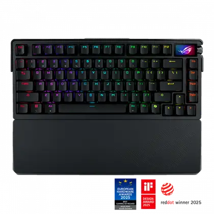 Клавиатура Asus M702 AZOTH EXTREME (90MP03MA-BKRA01) [Механическая, беспроводная, клавиш - 81, подсветка, черная]