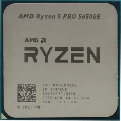 Процессор AMD Ryzen 5 PRO 5650GE (100-000000258) [AM4, ядер - 6, 3400 МГц, OEM]