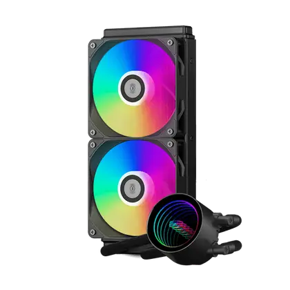 Система охлаждения PCCooler DA240 V2 ARGB BK (DA240V2-BKAWXX-GL) [120 мм, 2000 об/мин, 36.5 дБ, 4 pin, 3 pin]