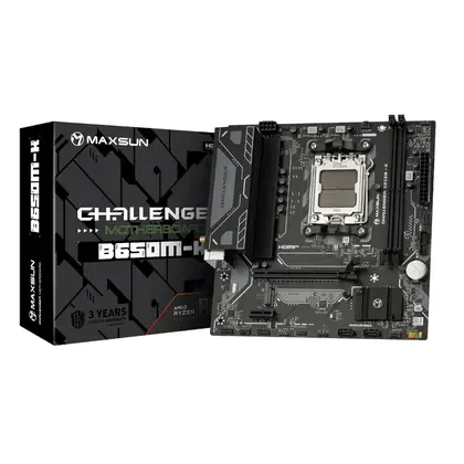 Материнская плата Maxsun Challenger B650M-K (MS-Challenger B650M-K) [AM5, AMD B650, 2xDDR 5, 1xM.2, 1xPCI-E x16, Micro-ATX]