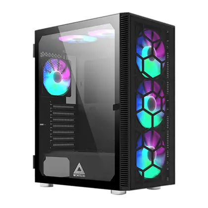 Корпус Montech X3 GLASS (B) [Midi Tower, 3 × 120 мм, 3 × 140 мм, Черный]